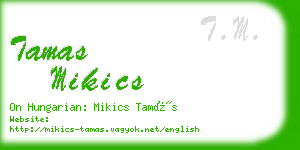 tamas mikics business card